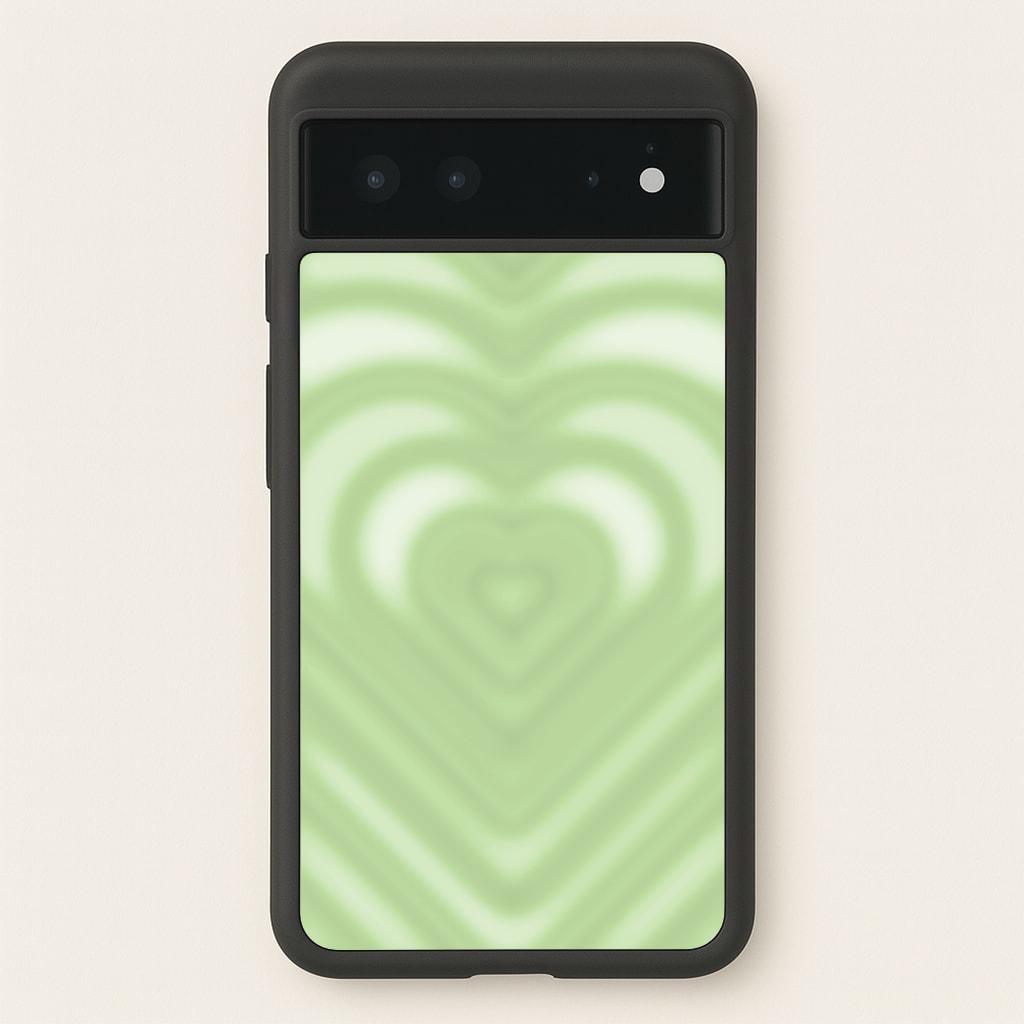 Drippy Love Heart Green - Clean Girl Aesthetic Phone Case for Google Pixel 6