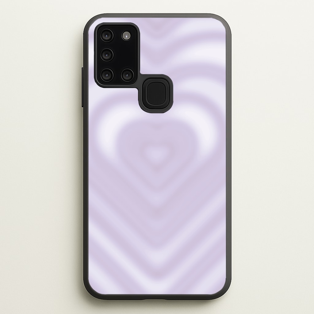 Drippy Love Heart Purple - Clean Girl Aesthetic Phone Case for Galaxy A21s