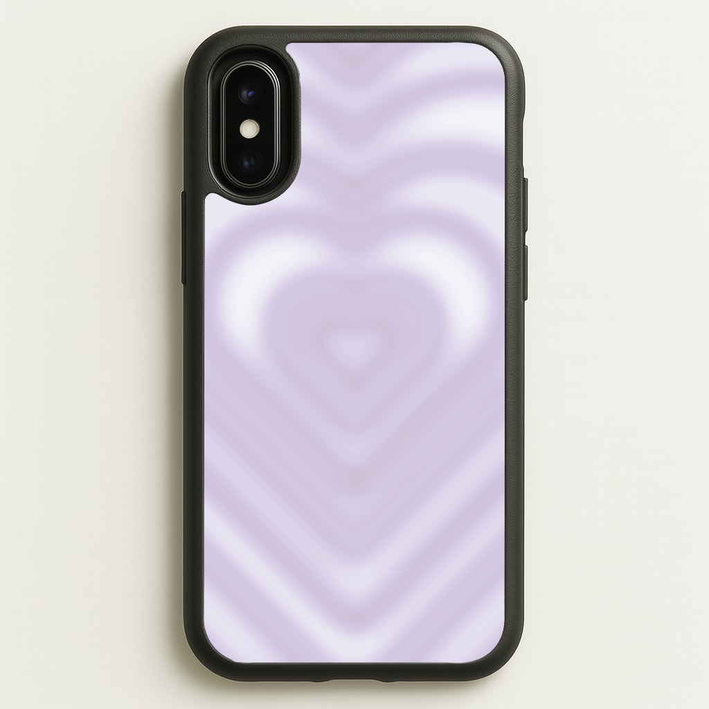 Drippy Love Heart Purple - Clean Girl Aesthetic Phone Case for iPhone X / XS