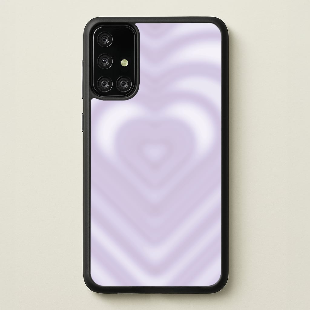 Drippy Love Heart Purple - Clean Girl Aesthetic Phone Case for Galaxy A71