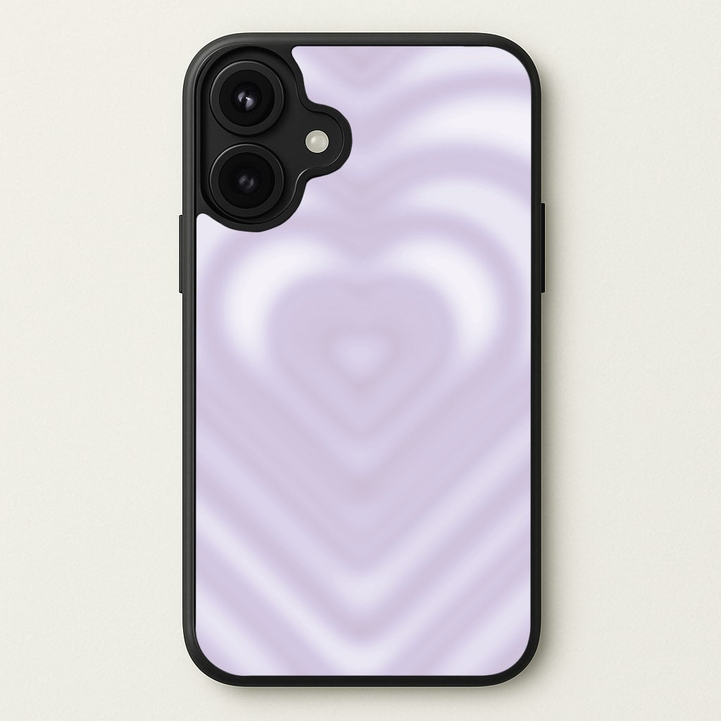 Drippy Love Heart Purple Phone Case for iPhone 17