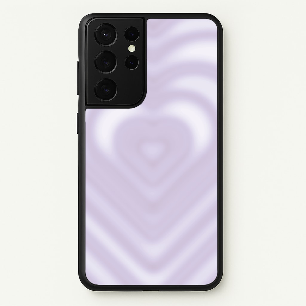 Drippy Love Heart Purple - Clean Girl Aesthetic Phone Case for Galaxy S21 Ultra