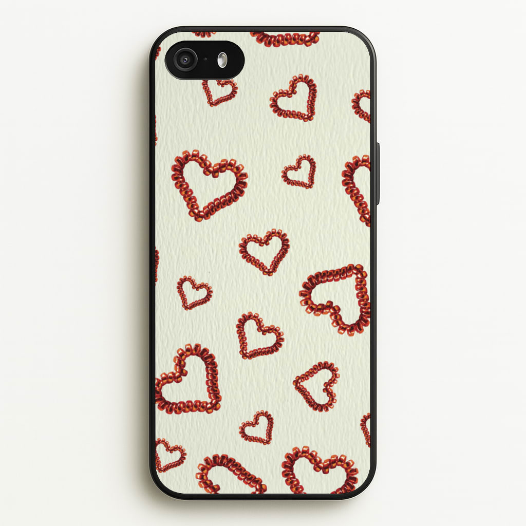 Elastic Hearts Pattern - Clean Girl Aesthetic Phone Case for iPhone 5 / 5s / SE 2016