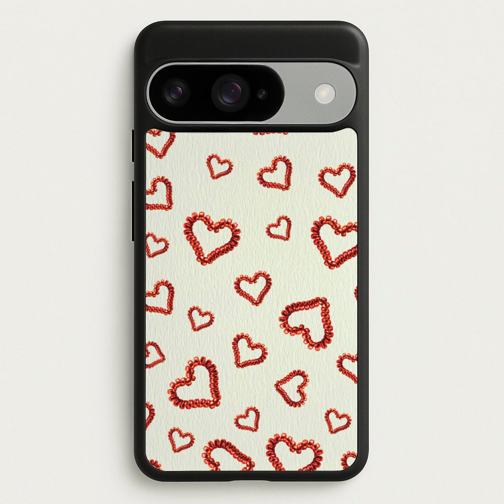 Elastic Hearts Pattern Phone Case for Google Pixel 10 / 10 Pro