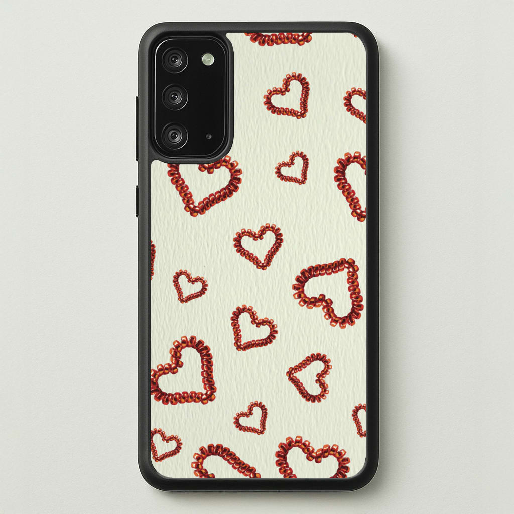Elastic Hearts Pattern - Clean Girl Aesthetic Phone Case for Galaxy Note 20