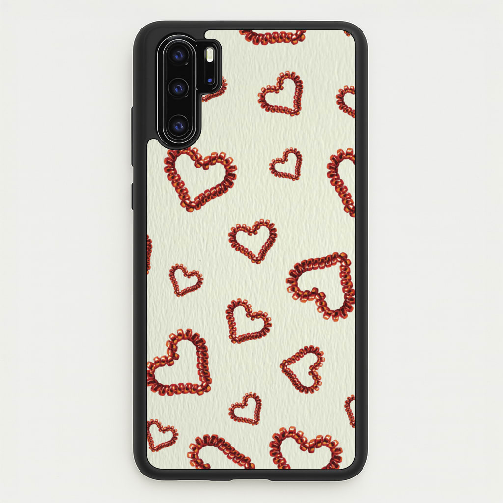Elastic Hearts Pattern - Clean Girl Aesthetic Phone Case for Huawei P30 Pro