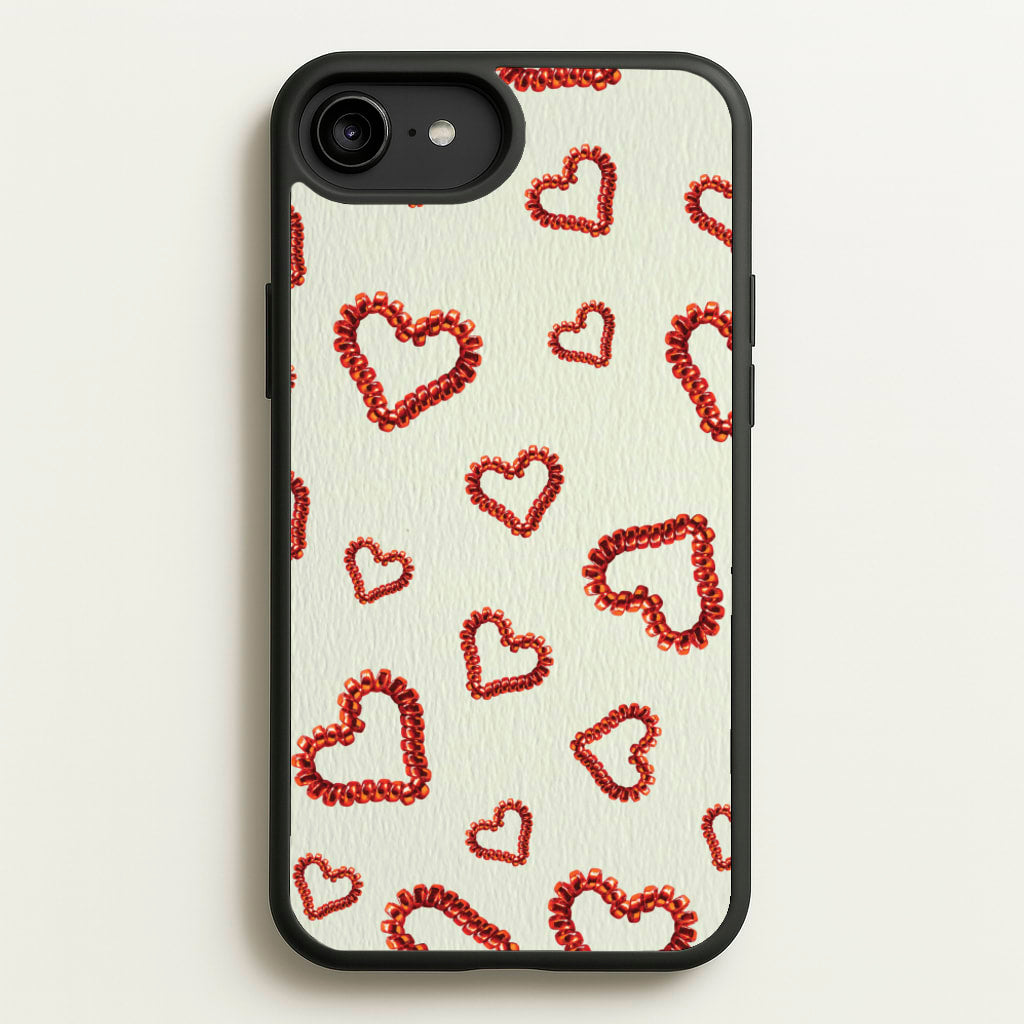 Elastic Hearts Pattern - Clean Girl Aesthetic Phone Case for iPhone 6 Plus / 7 Plus / 8 Plus
