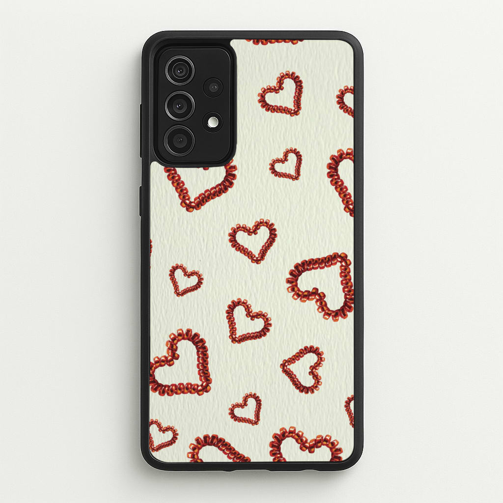 Elastic Hearts Pattern - Clean Girl Aesthetic Phone Case for Galaxy A52 / A52s