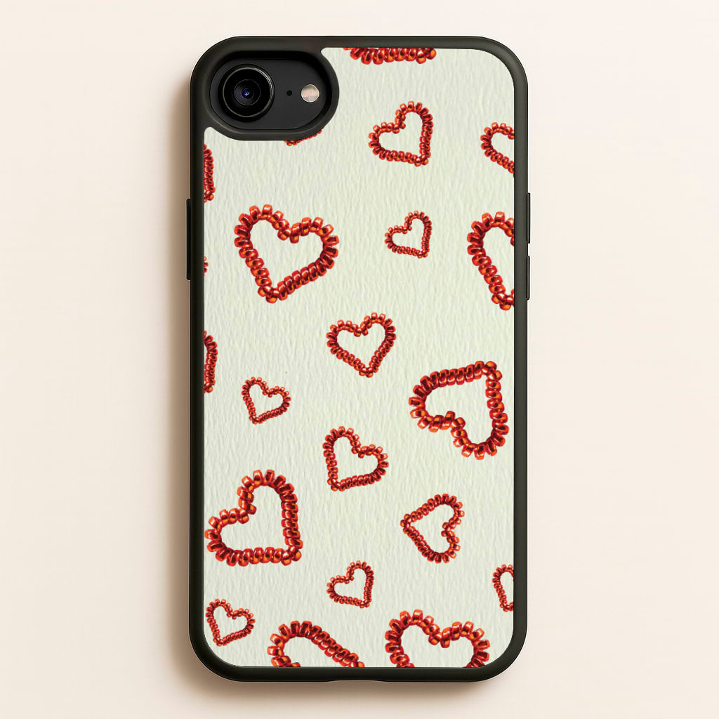 Elastic Hearts Pattern - Clean Girl Aesthetic Phone Case for iPhone 6 / 7 / 8 / SE