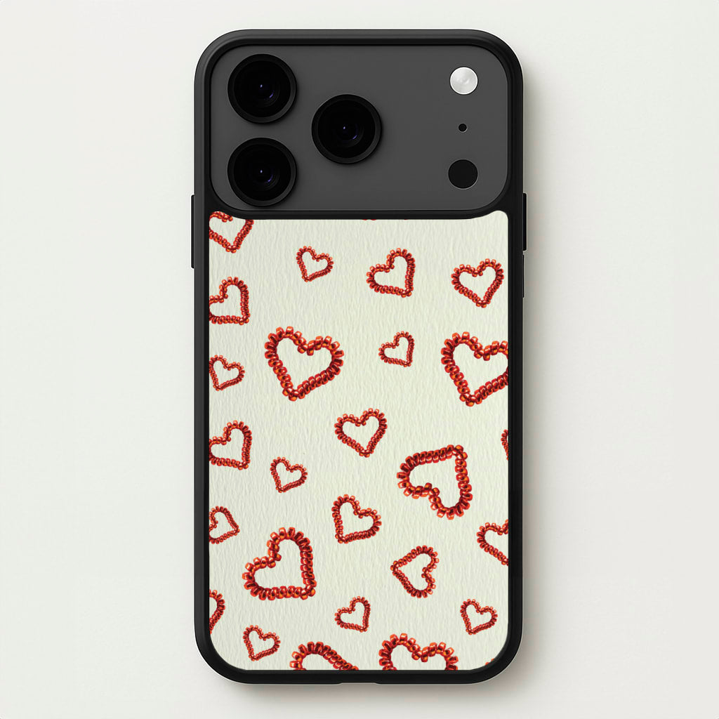 Elastic Hearts Pattern Phone Case for iPhone 17 Pro