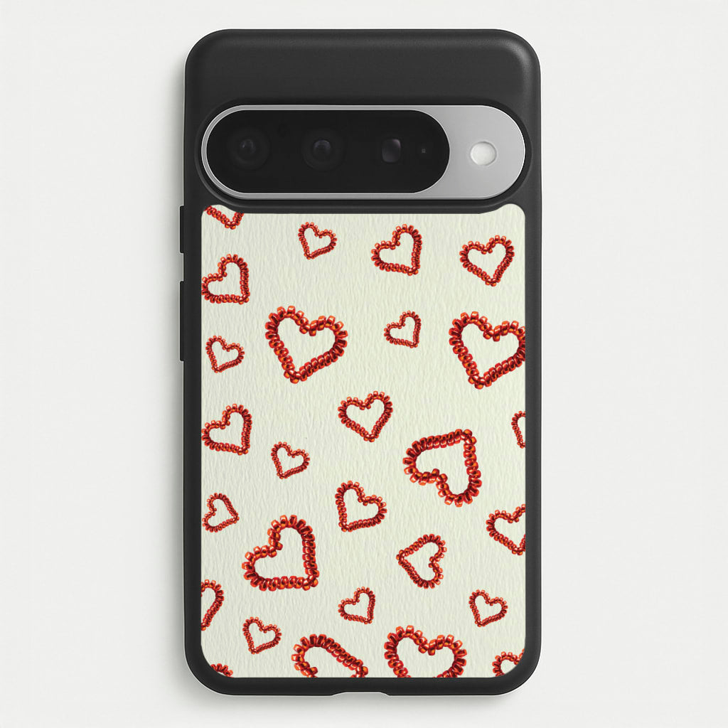 Elastic Hearts Pattern Phone Case for Google Pixel 10 Pro XL