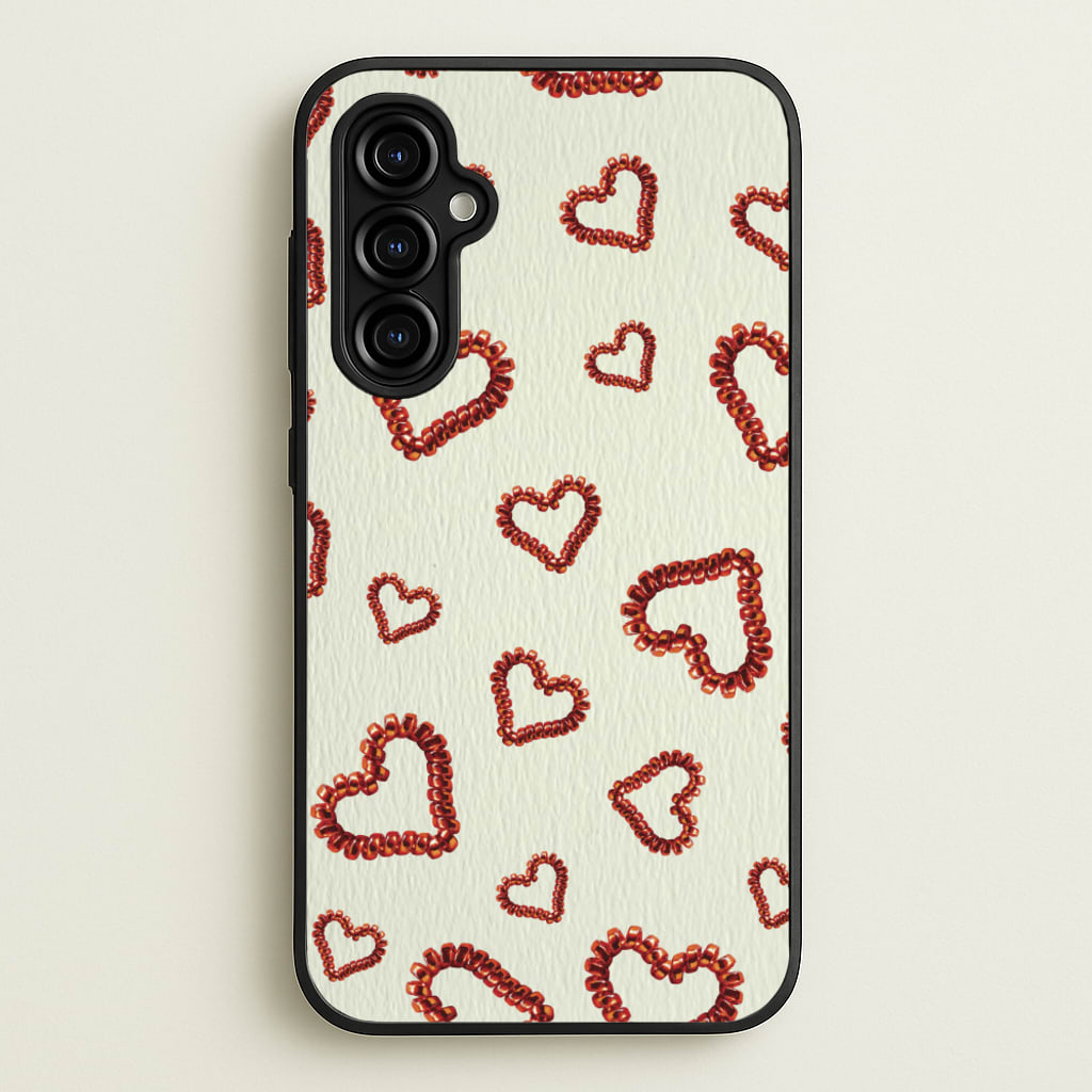 Elastic Hearts Pattern - Clean Girl Aesthetic Phone Case for Galaxy A54