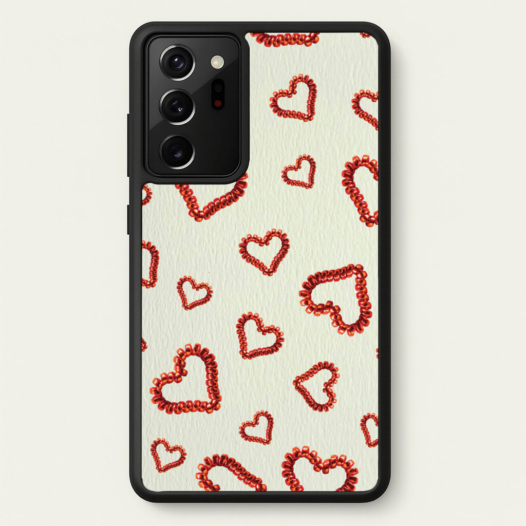 Elastic Hearts Pattern - Clean Girl Aesthetic Phone Case for Galaxy Note 20 Ultra