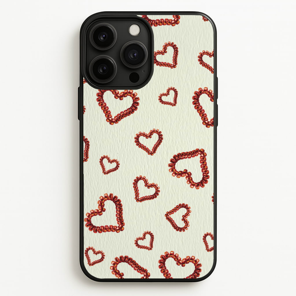 Elastic Hearts Pattern - Clean Girl Aesthetic Phone Case for iPhone 13 Pro Max