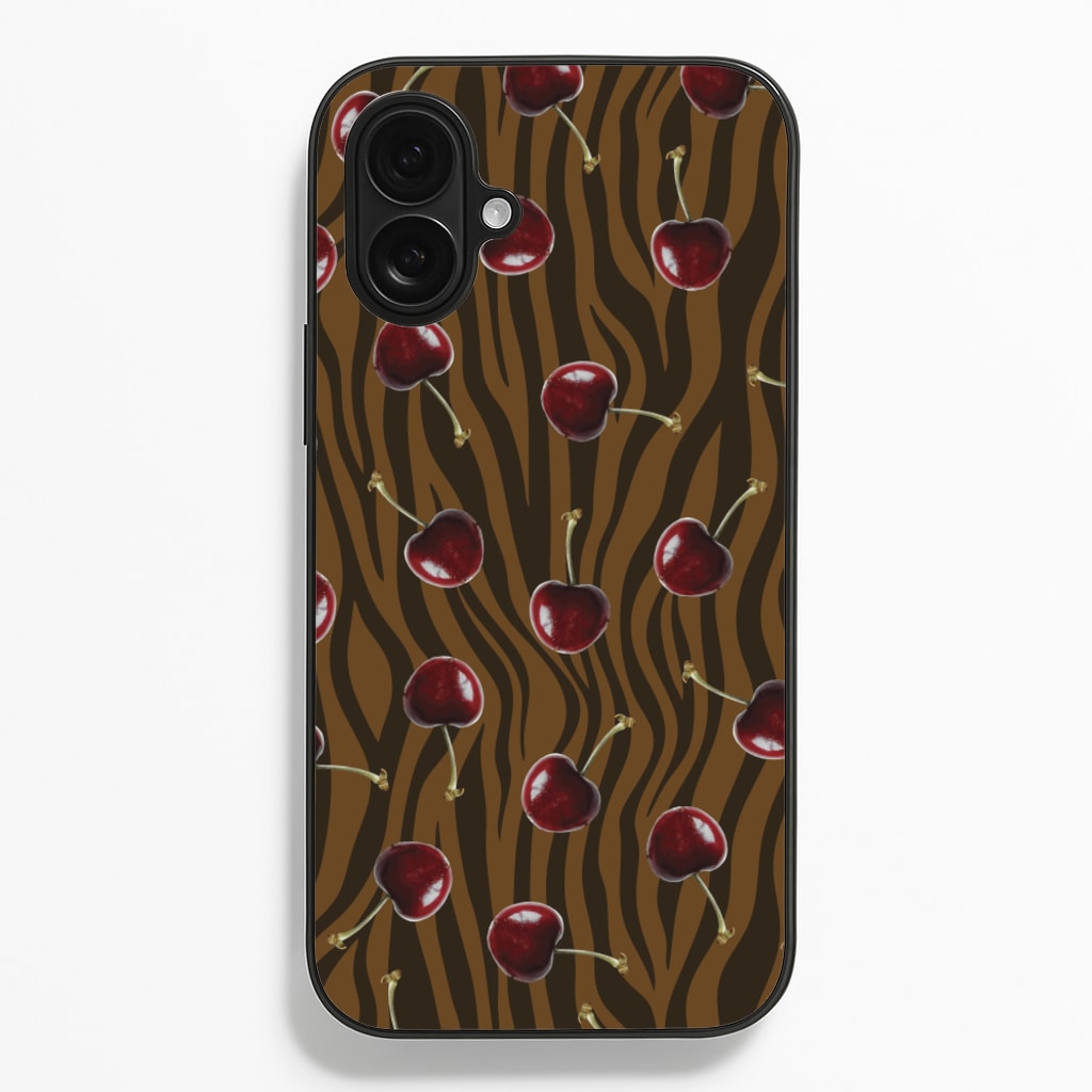 Animal Print With Cherries Pattern Phone Case