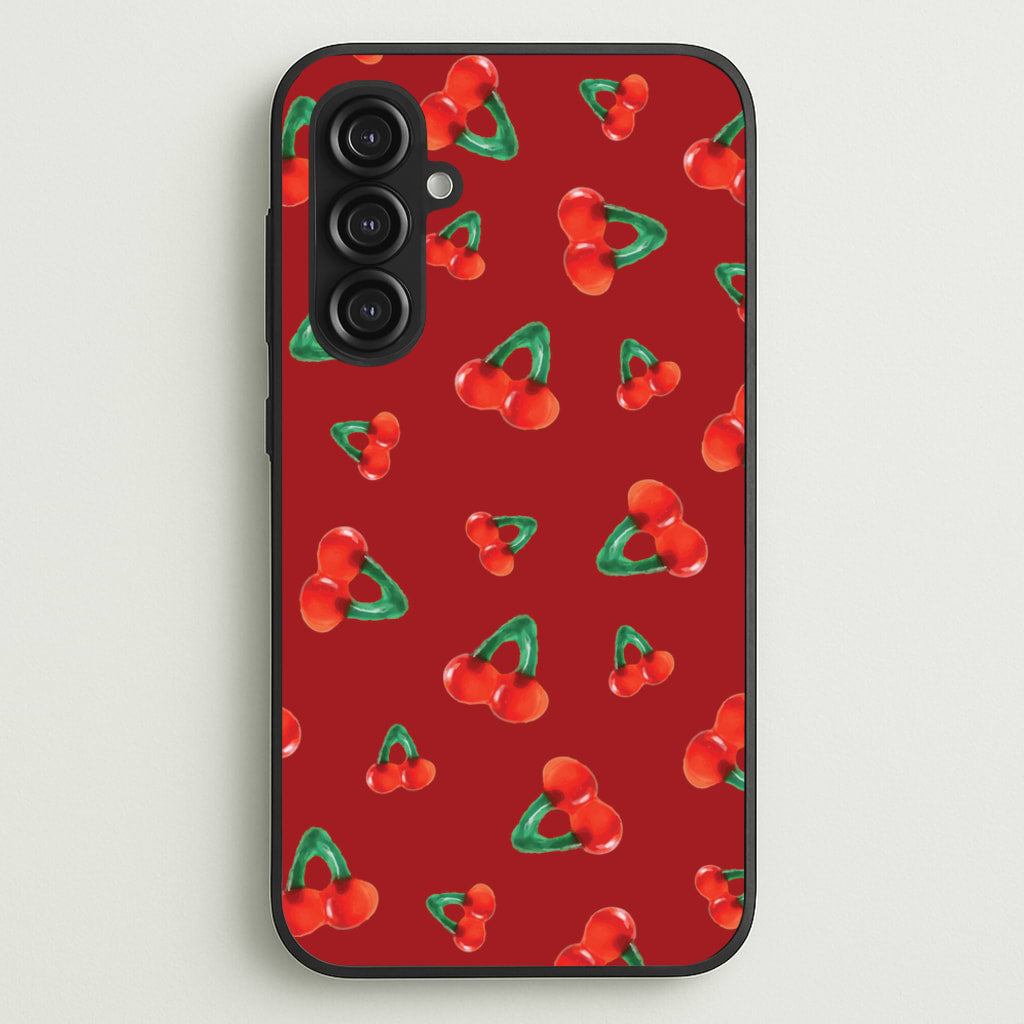 Gummy Cherries Pattern - Clean Girl Aesthetic Phone Case for Galaxy S23FE