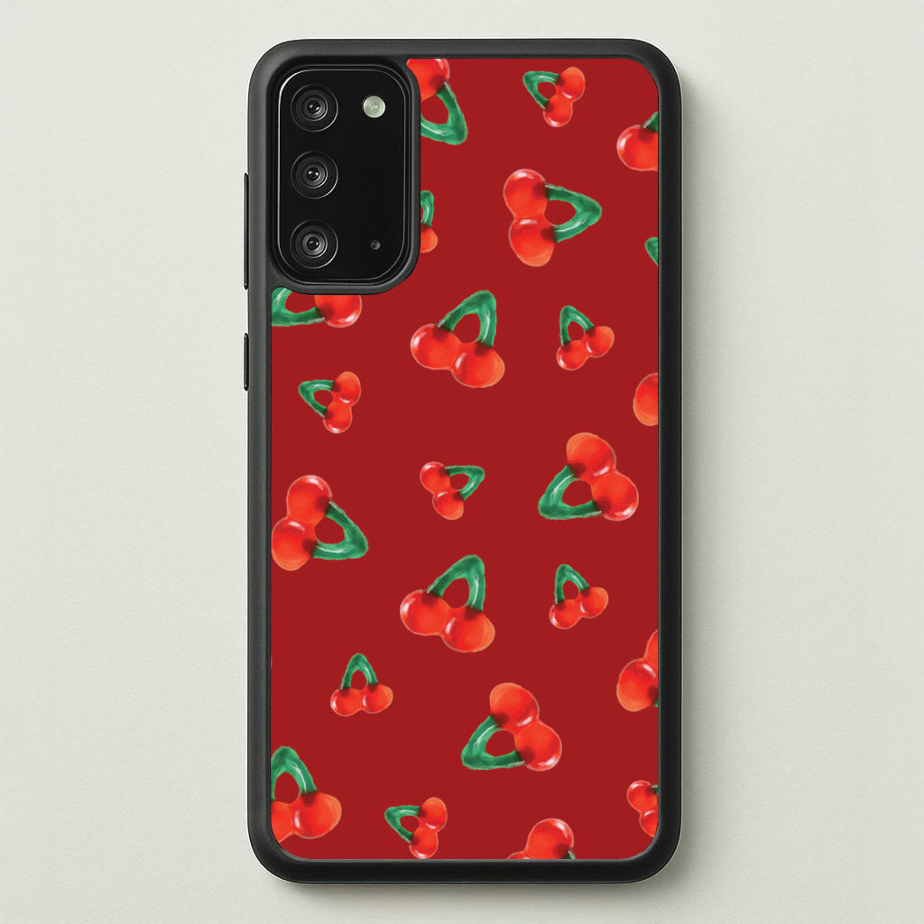Gummy Cherries Pattern - Clean Girl Aesthetic Phone Case for Galaxy Note 20