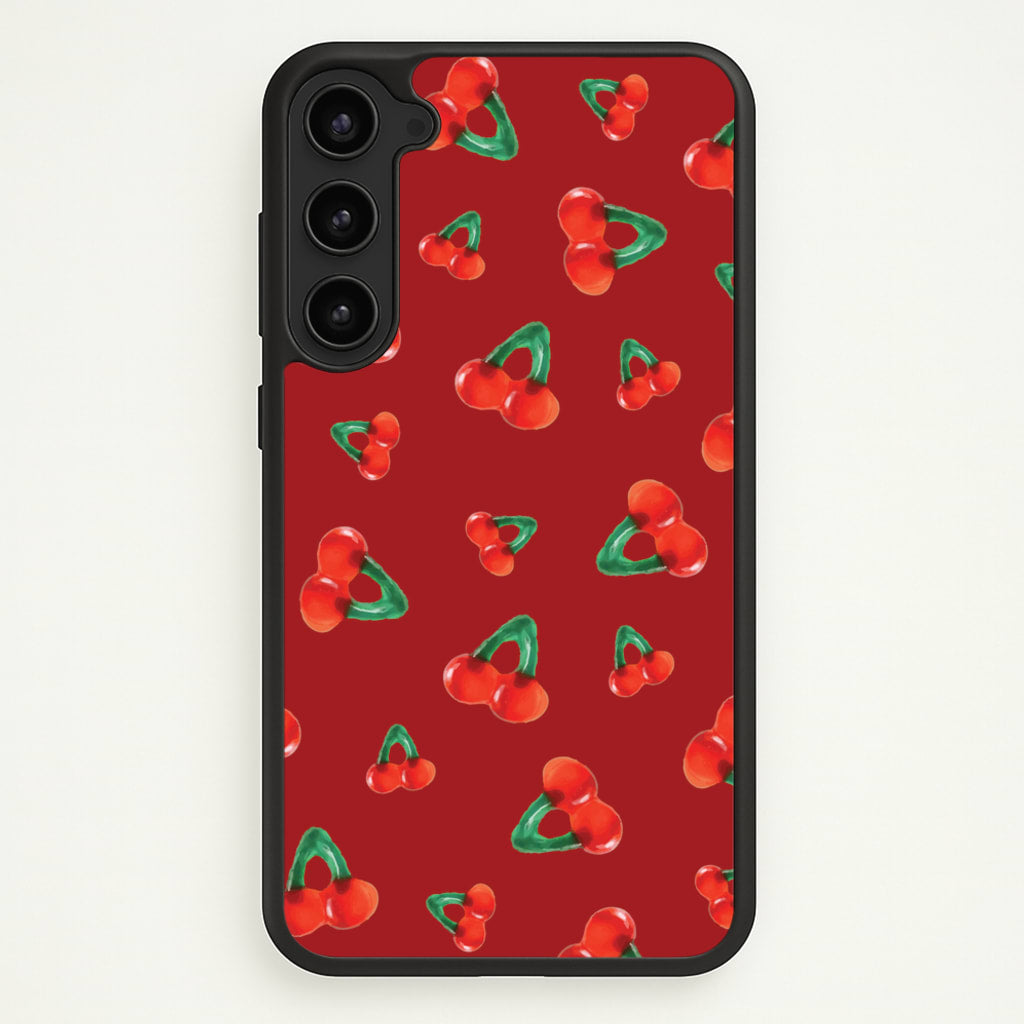 Gummy Cherries Pattern - Clean Girl Aesthetic Phone Case for Galaxy S23 Plus