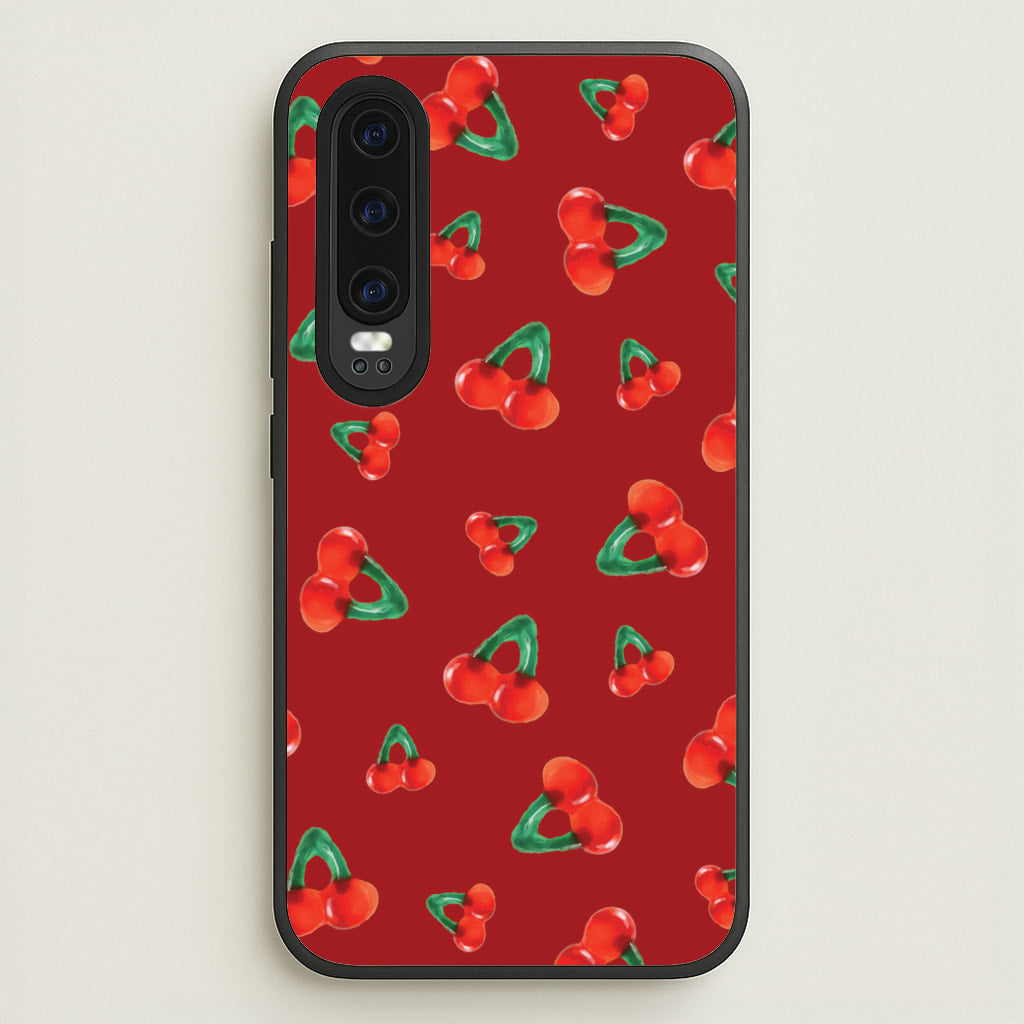Gummy Cherries Pattern - Clean Girl Aesthetic Phone Case for Huawei P30