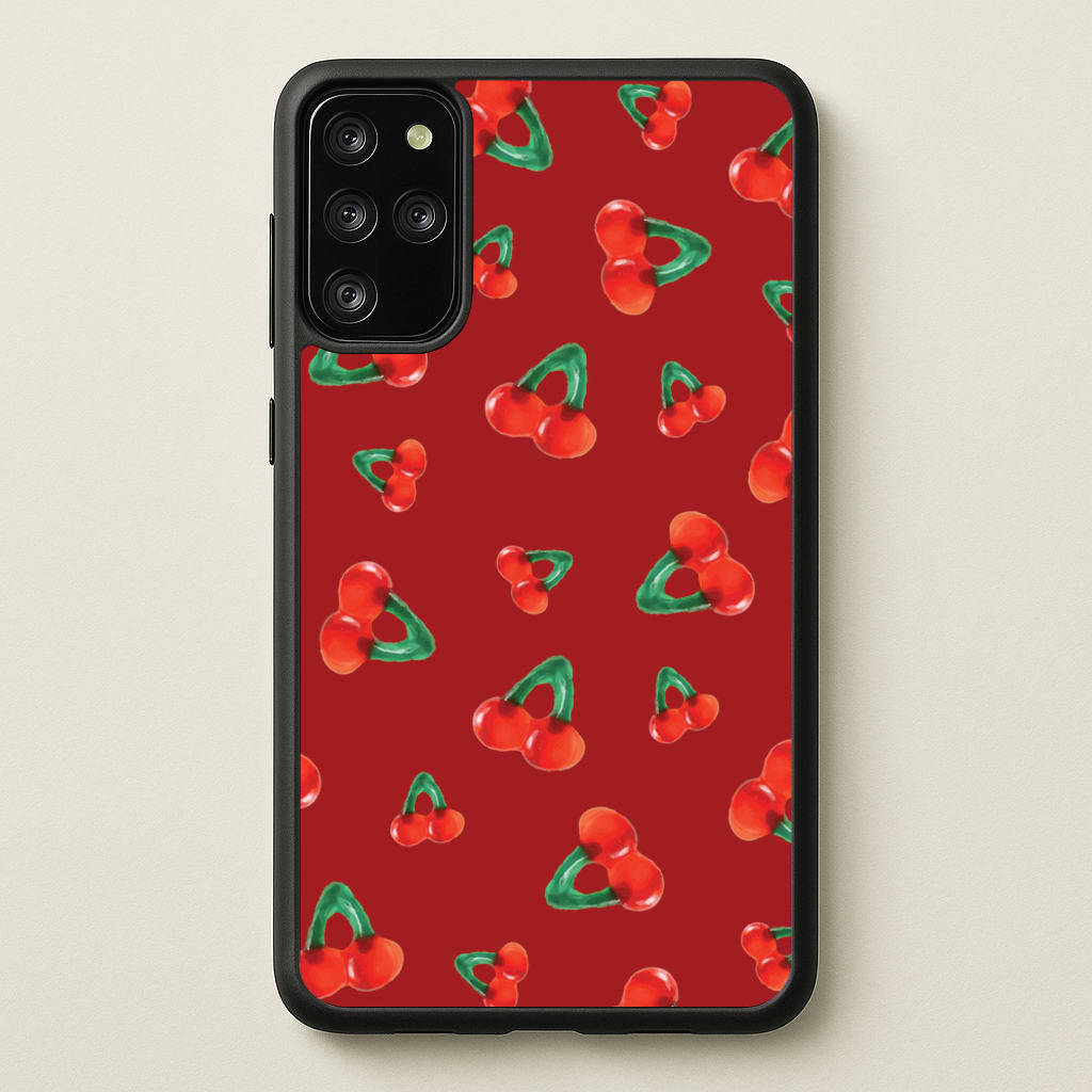 Gummy Cherries Pattern - Clean Girl Aesthetic Phone Case for Galaxy S20 Plus