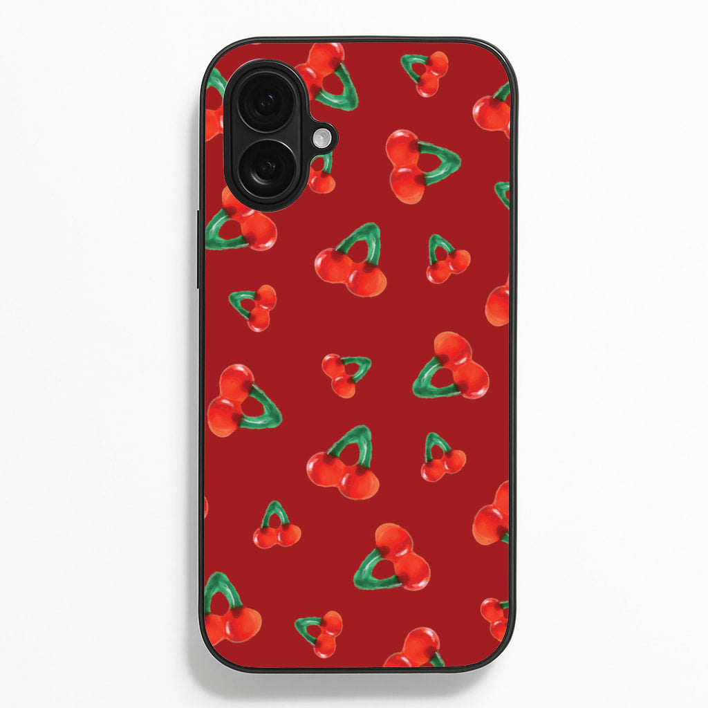 Gummy Cherries Pattern - Clean Girl Aesthetic Phone Case for iPhone 16 Plus