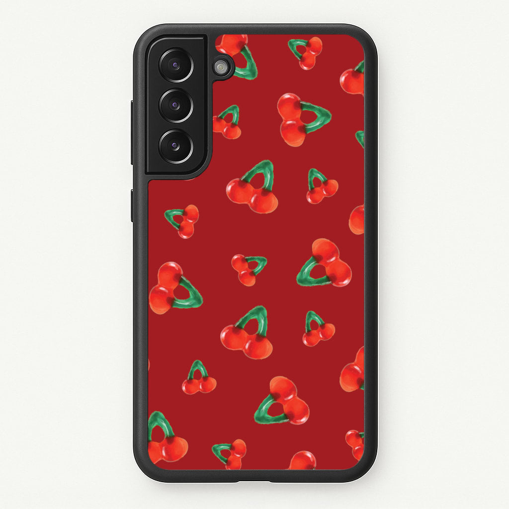Gummy Cherries Pattern - Clean Girl Aesthetic Phone Case for Galaxy S21