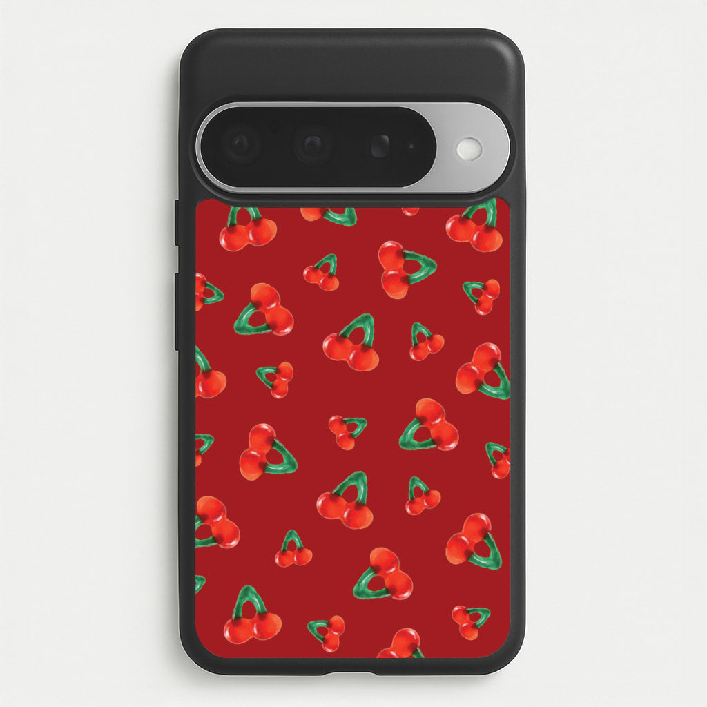 Gummy Cherries Pattern Phone Case for Google Pixel 10 Pro XL