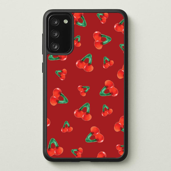 Gummy Cherries Pattern - Clean Girl Aesthetic Phone Case for Galaxy S20FE