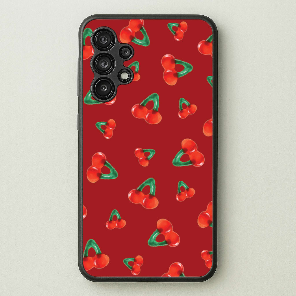 Gummy Cherries Pattern - Clean Girl Aesthetic Phone Case for Galaxy A13
