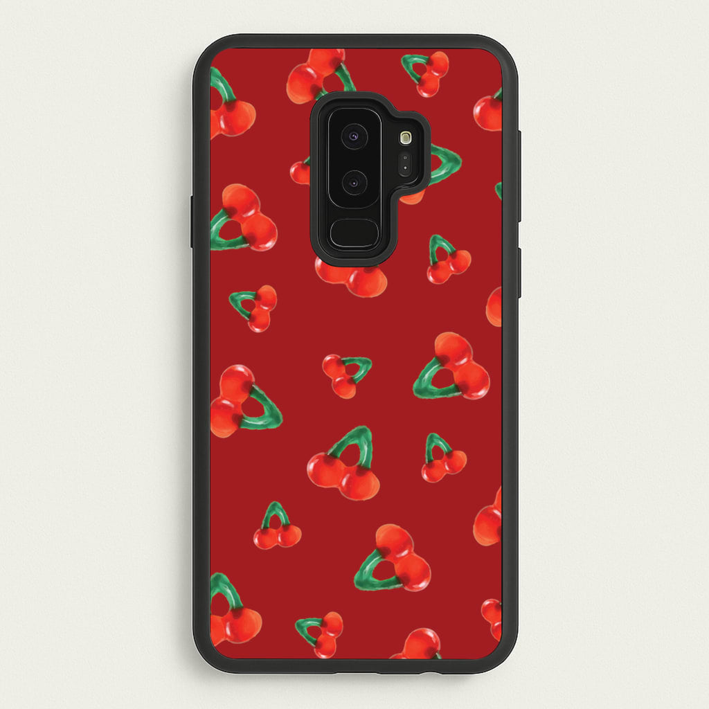 Gummy Cherries Pattern - Clean Girl Aesthetic Phone Case for Galaxy S9 Plus