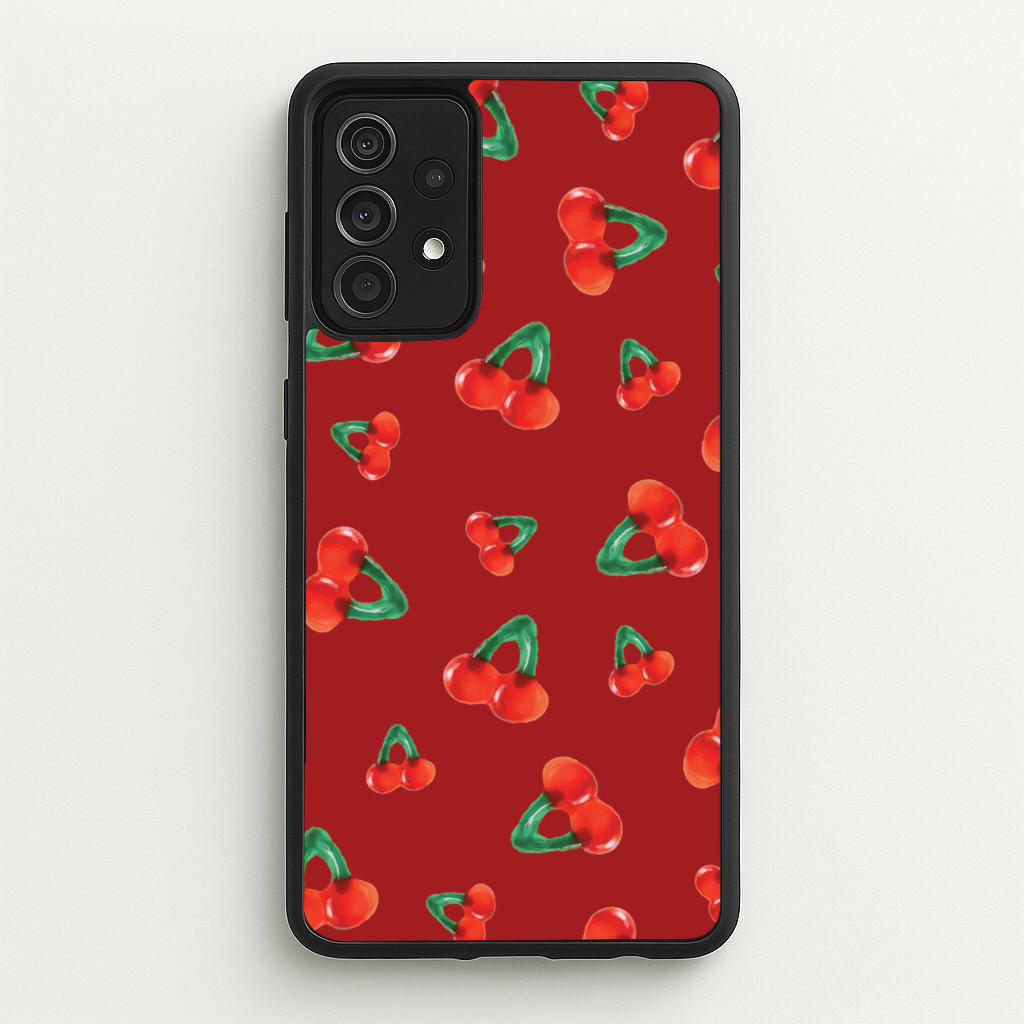 Gummy Cherries Pattern - Clean Girl Aesthetic Phone Case for Galaxy A52 / A52s