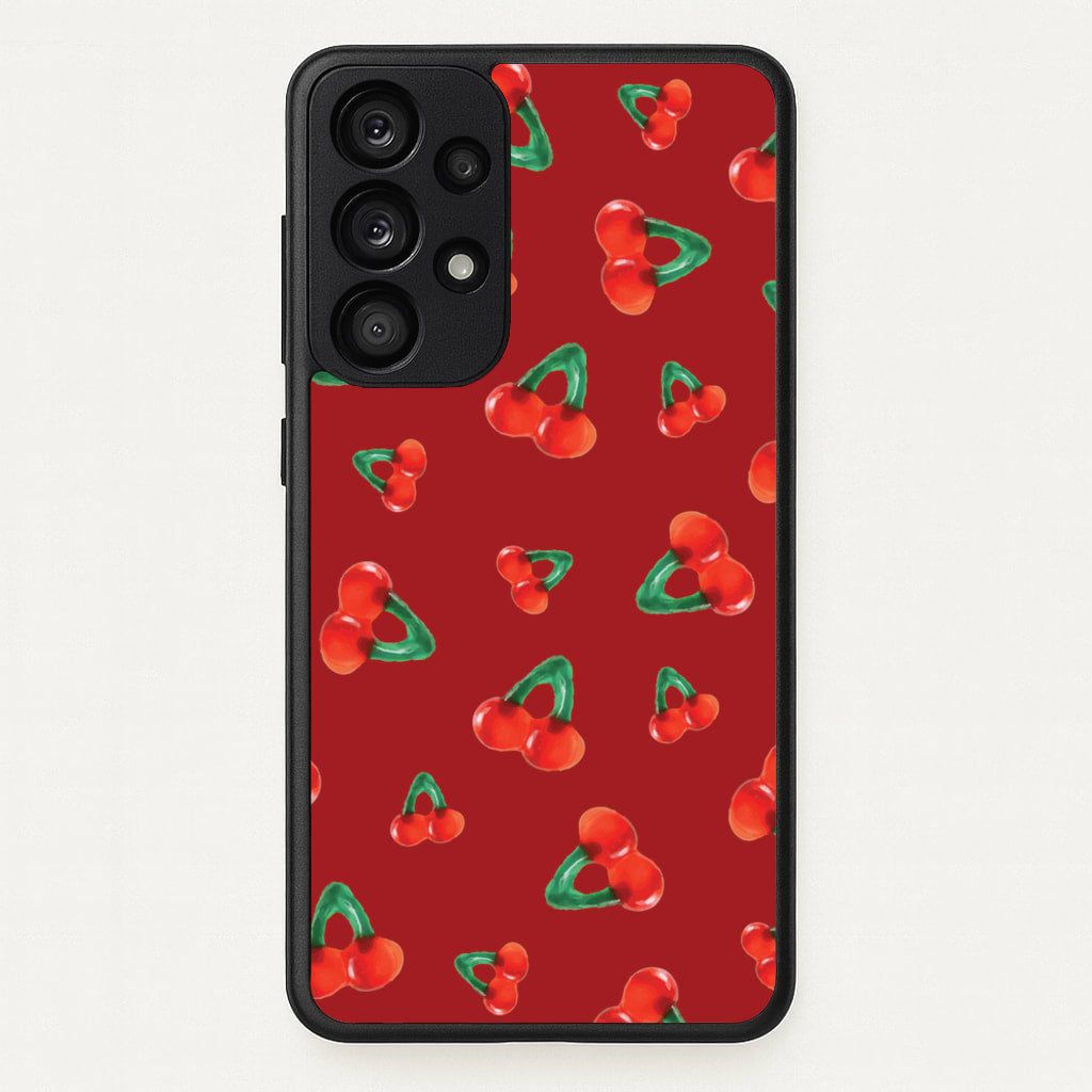 Gummy Cherries Pattern - Clean Girl Aesthetic Phone Case for Galaxy A53