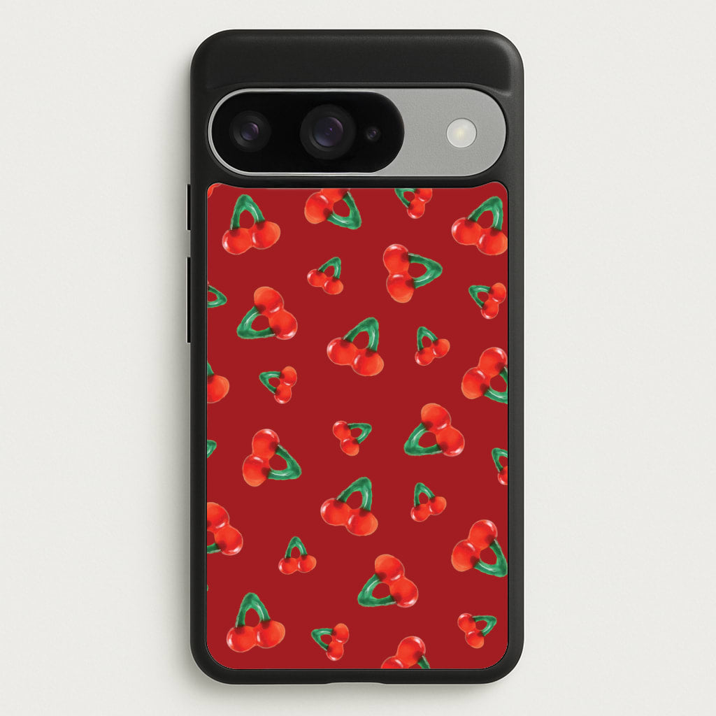 Gummy Cherries Pattern Phone Case for Google Pixel 10 / 10 Pro
