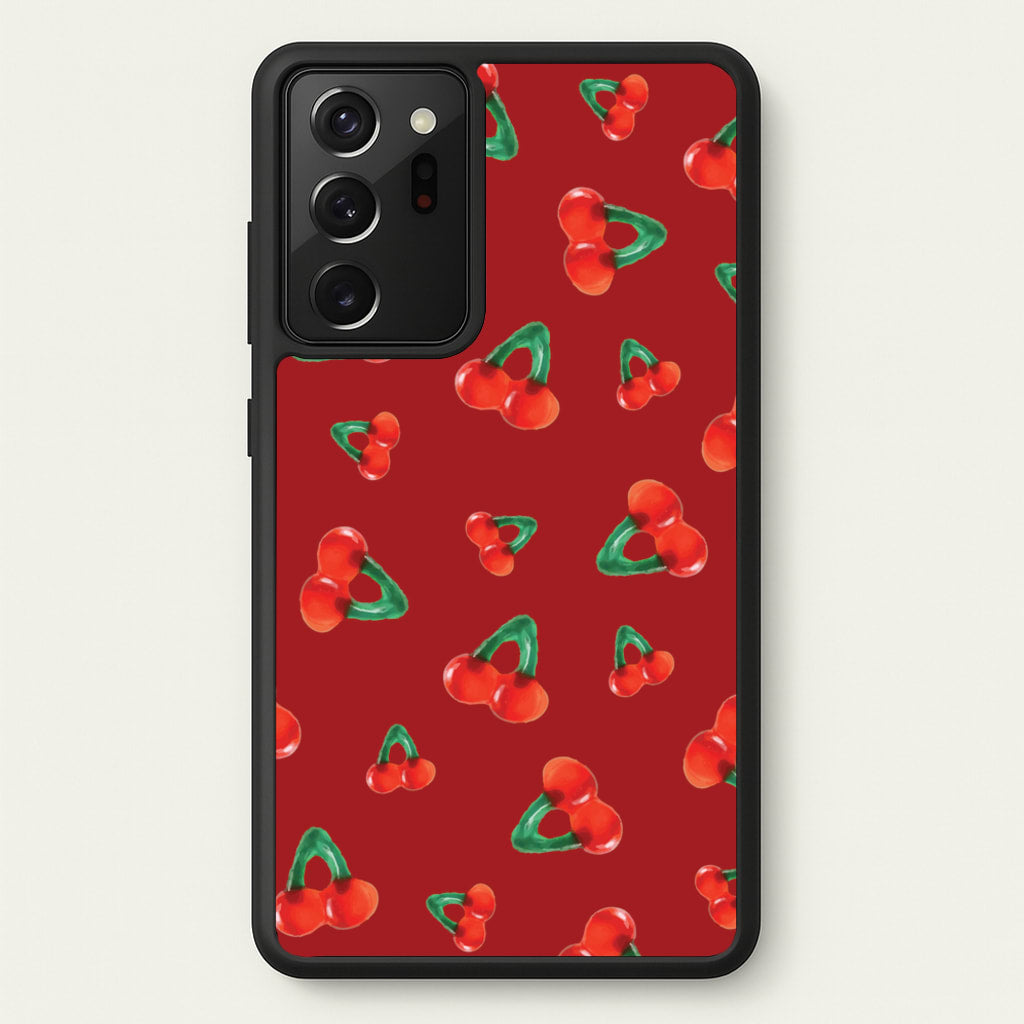 Gummy Cherries Pattern - Clean Girl Aesthetic Phone Case for Galaxy Note 20 Ultra