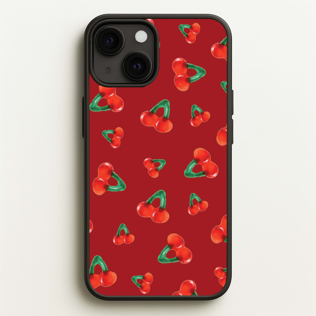 Gummy Cherries Pattern - Clean Girl Aesthetic Phone Case for iPhone 13 Mini