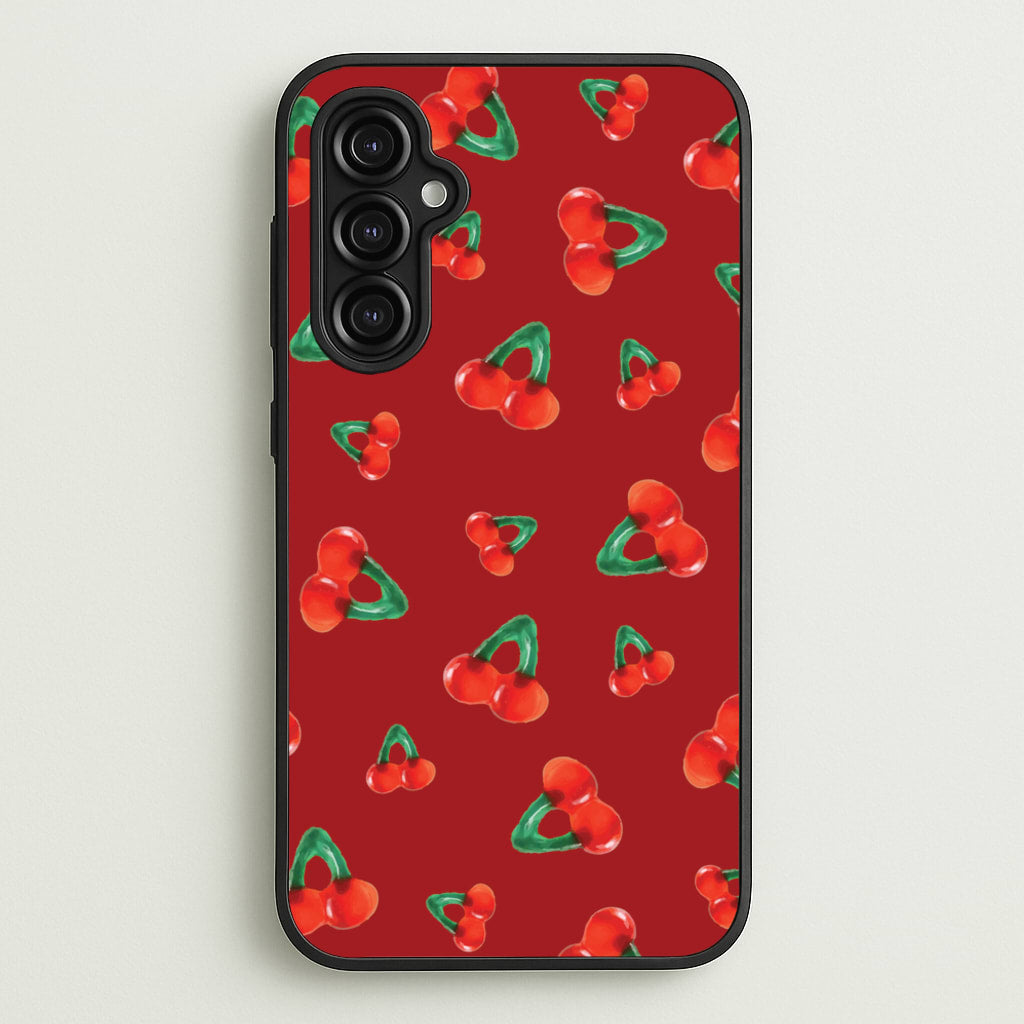 Gummy Cherries Pattern - Clean Girl Aesthetic Phone Case for Galaxy A14
