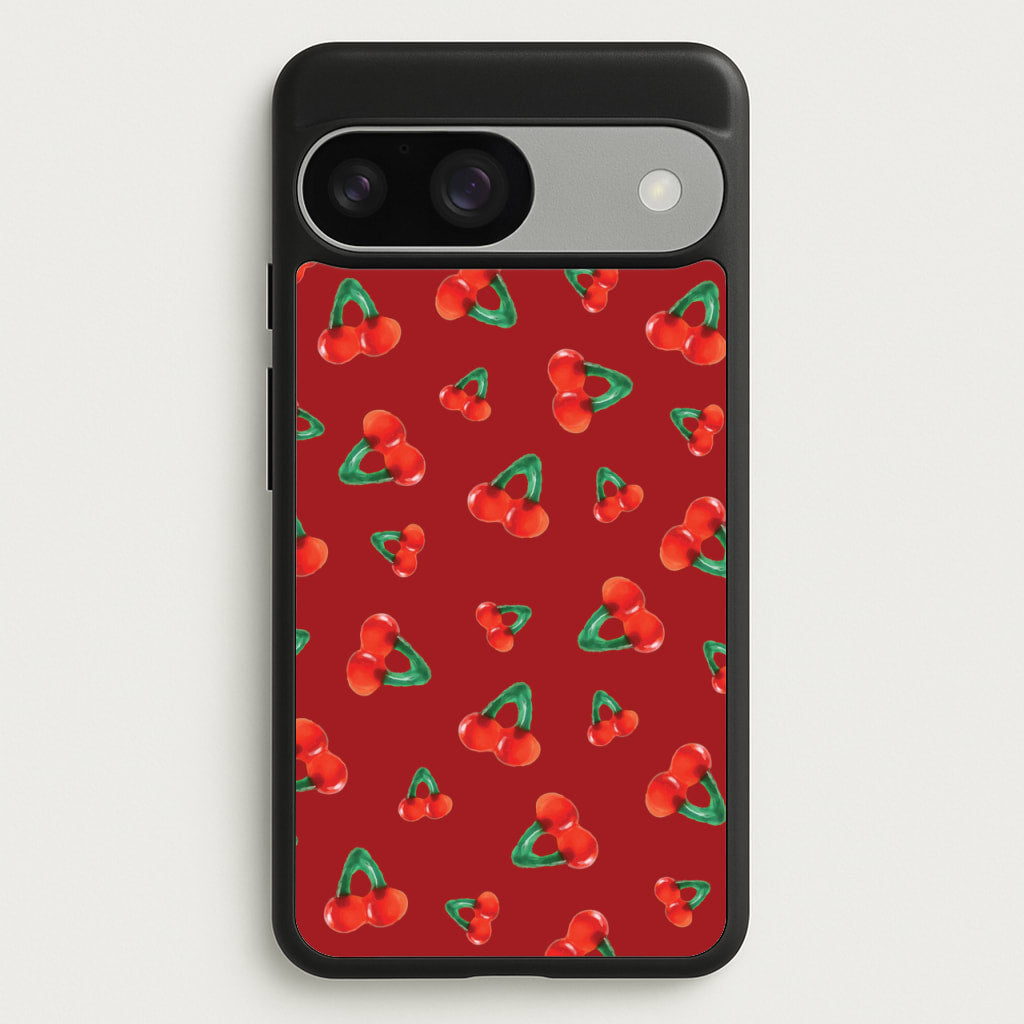 Gummy Cherries Pattern - Clean Girl Aesthetic Phone Case for Google Pixel 9 / 9 Pro