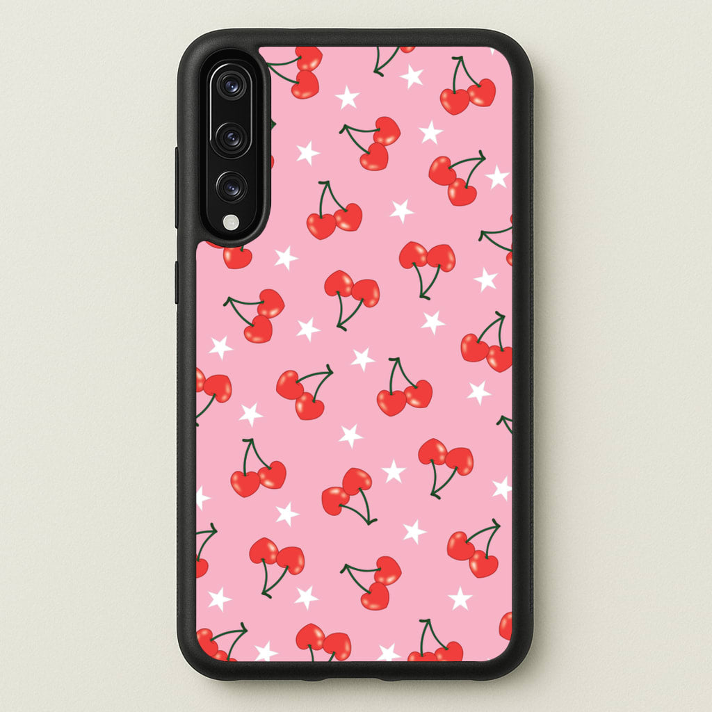 Heart Cherries And Stars Pattern - Clean Girl Aesthetic Phone Case for Huawei P20 Pro