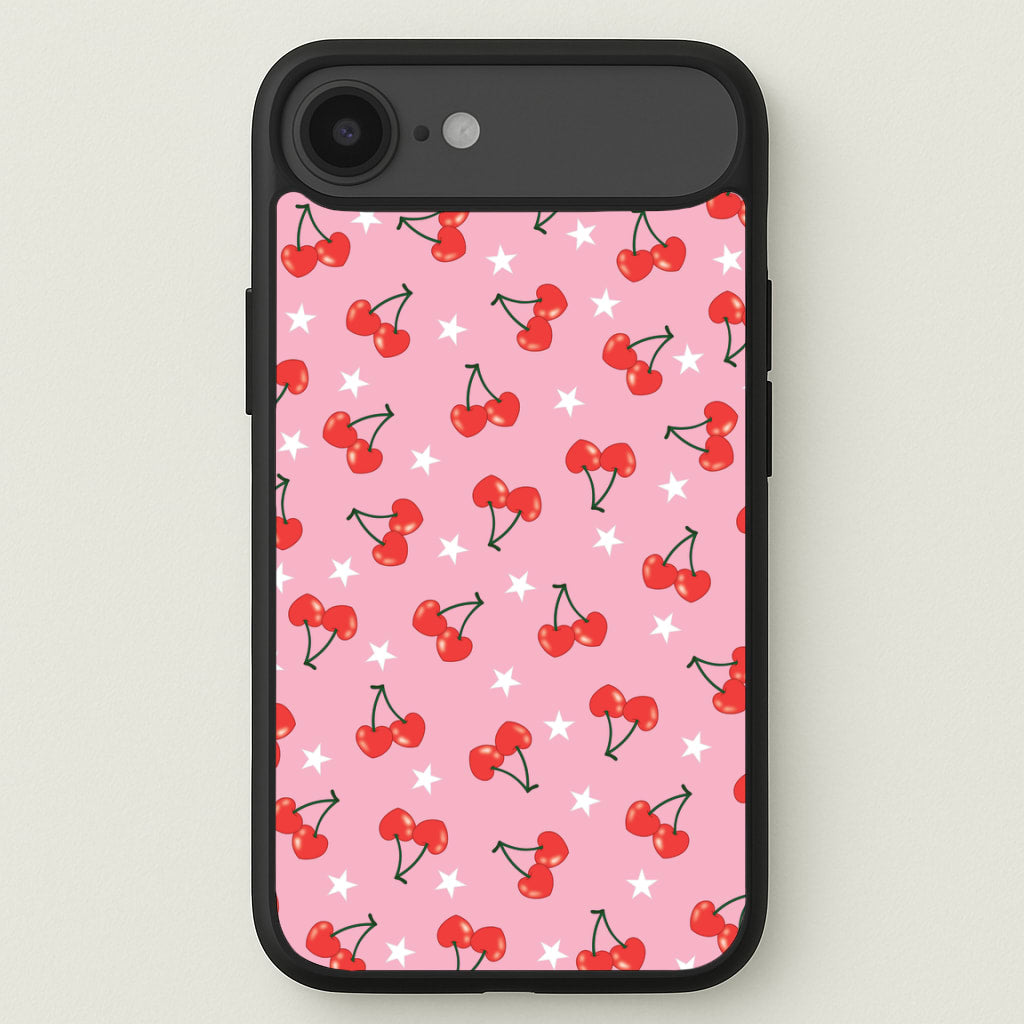 Heart Cherries And Stars Pattern Phone Case for iPhone 17 Air