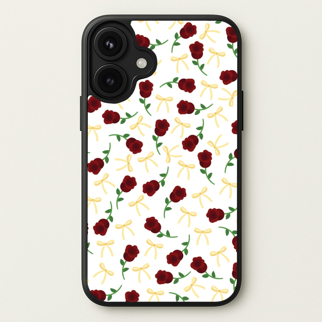 Roses And Bows Pattern Phone Case for iPhone 17