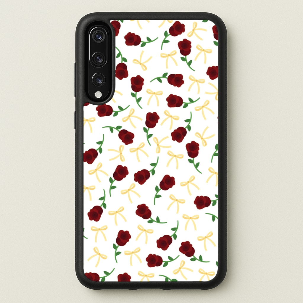 Roses And Bows Pattern - Clean Girl Aesthetic Phone Case for Huawei P20 Pro