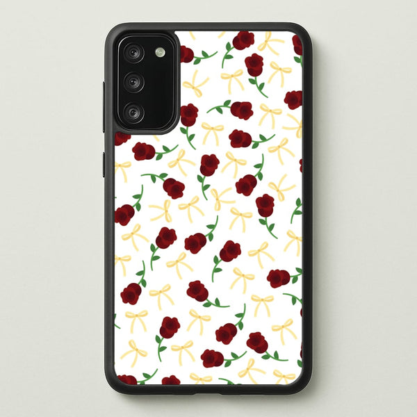 Roses And Bows Pattern - Clean Girl Aesthetic Phone Case for Galaxy S20FE