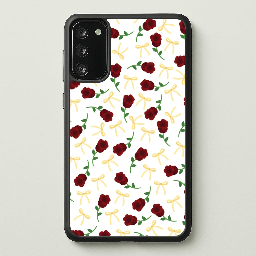 Roses And Bows Pattern - Clean Girl Aesthetic Phone Case for Galaxy S20