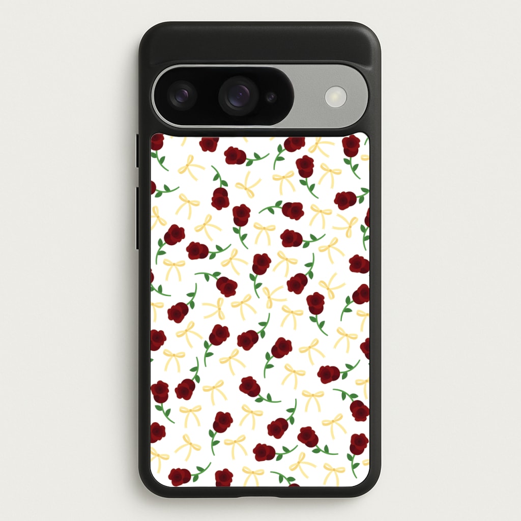 Roses And Bows Pattern Phone Case for Google Pixel 10 / 10 Pro