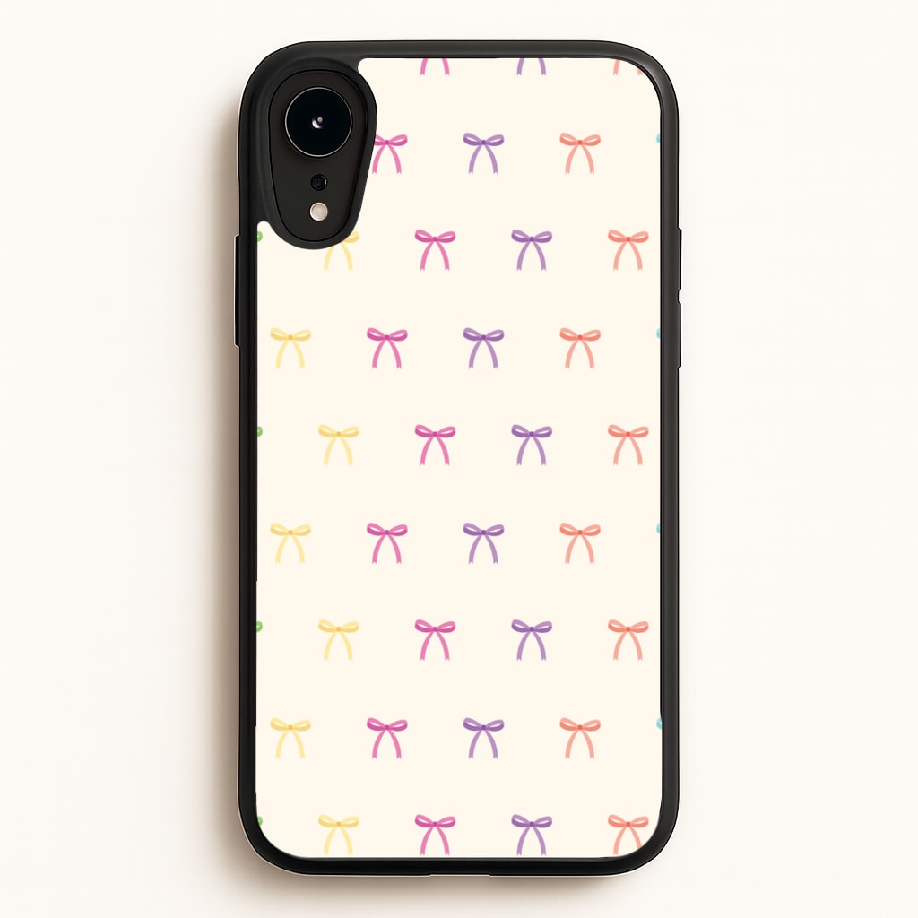 Pastel Ribbons Pattern - Clean Girl Aesthetic Phone Case for iPhone XR