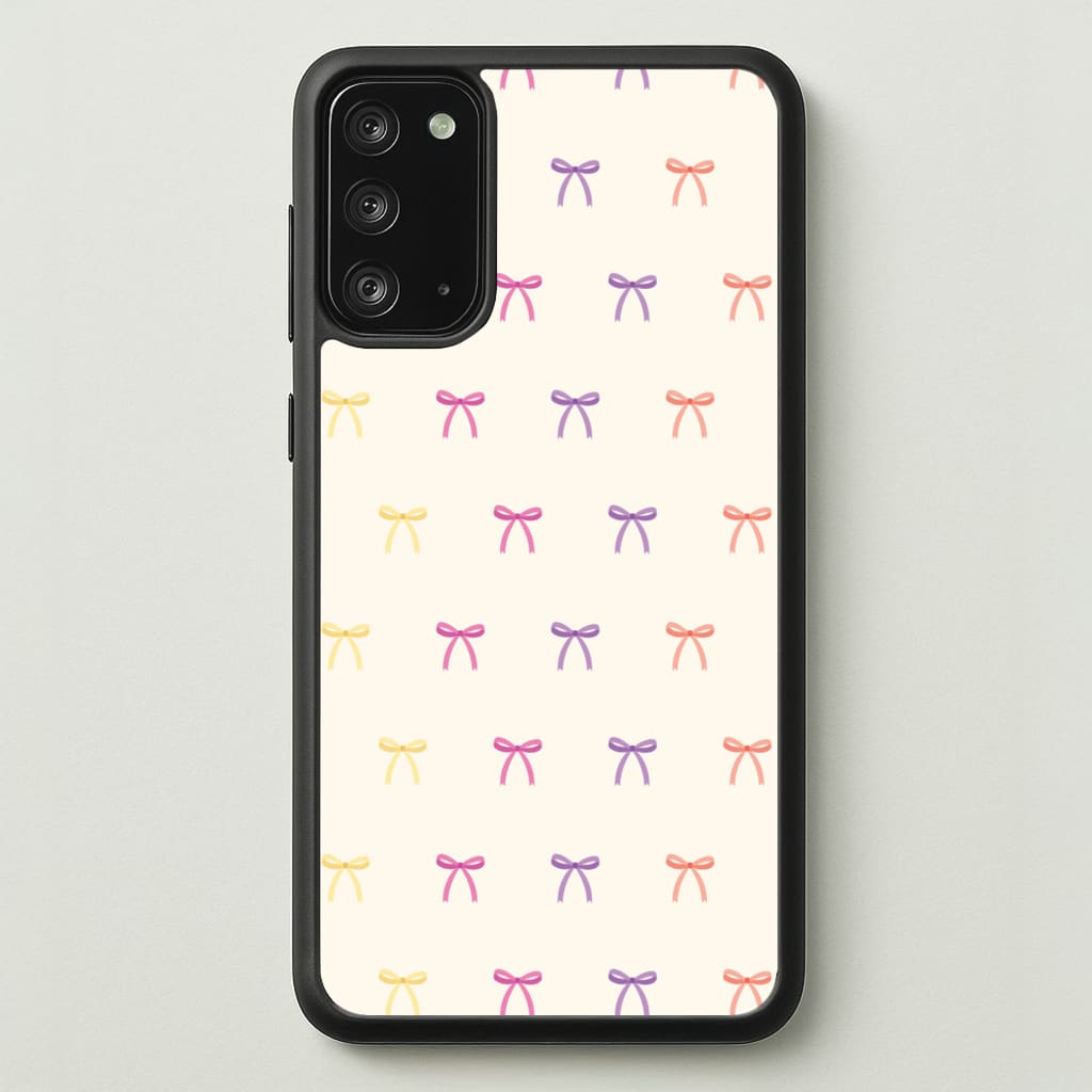 Pastel Ribbons Pattern - Clean Girl Aesthetic Phone Case for Galaxy Note 20