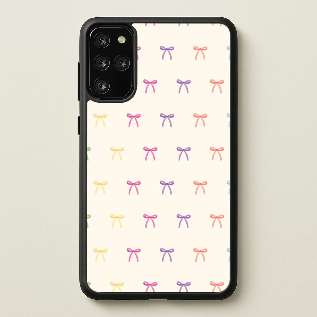 Pastel Ribbons Pattern - Clean Girl Aesthetic Phone Case for Galaxy S20 Plus