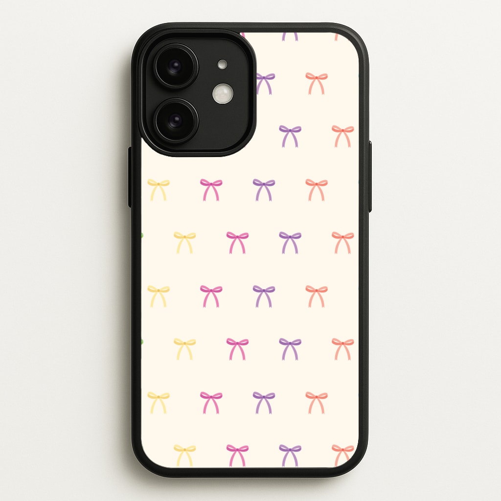 Pastel Ribbons Pattern - Clean Girl Aesthetic Phone Case for iPhone 11