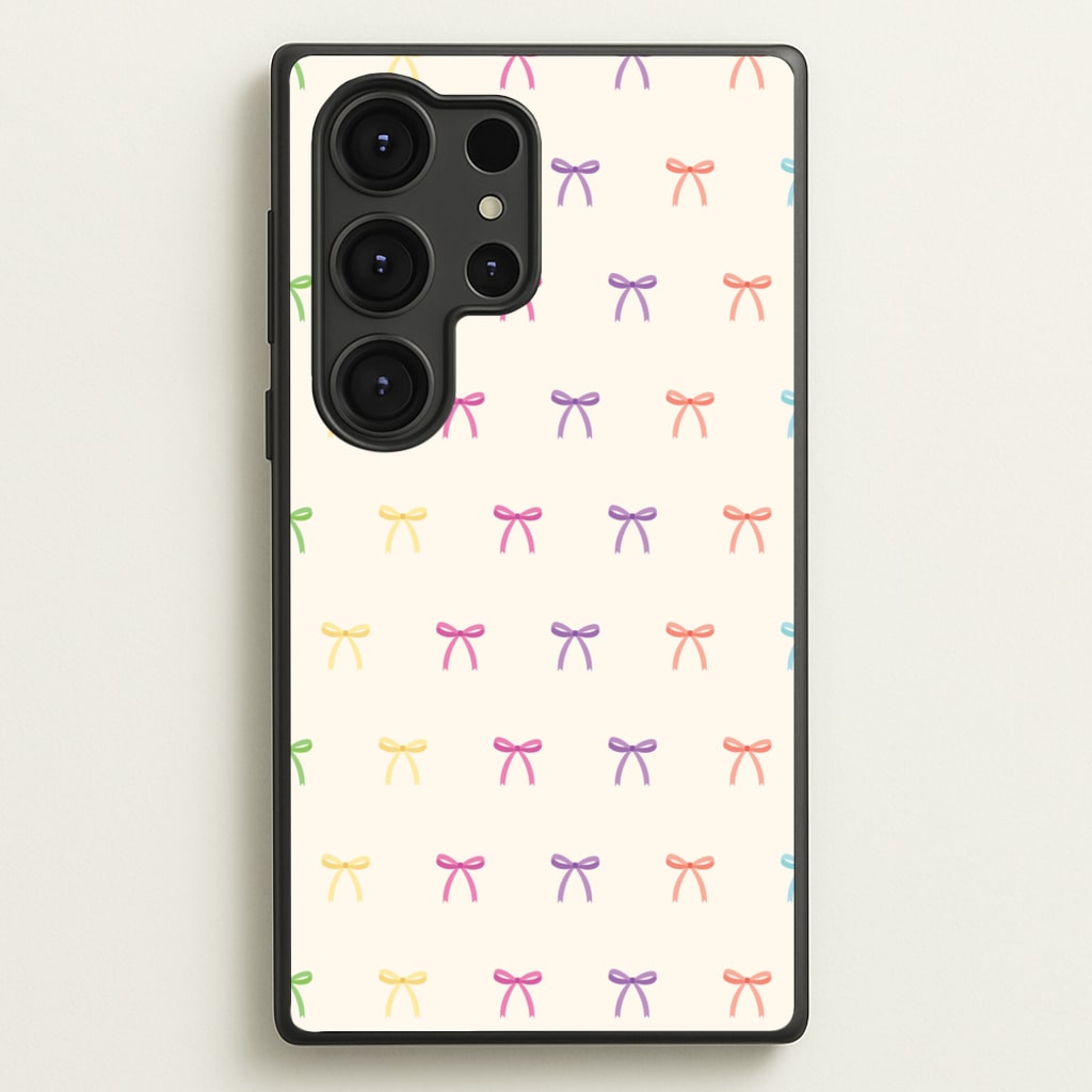 Pastel Ribbons Pattern - Clean Girl Aesthetic Phone Case for Galaxy S25 Ultra