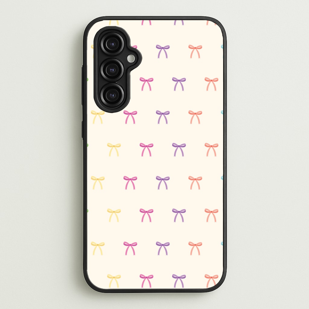 Pastel Ribbons Pattern - Clean Girl Aesthetic Phone Case for Galaxy A14